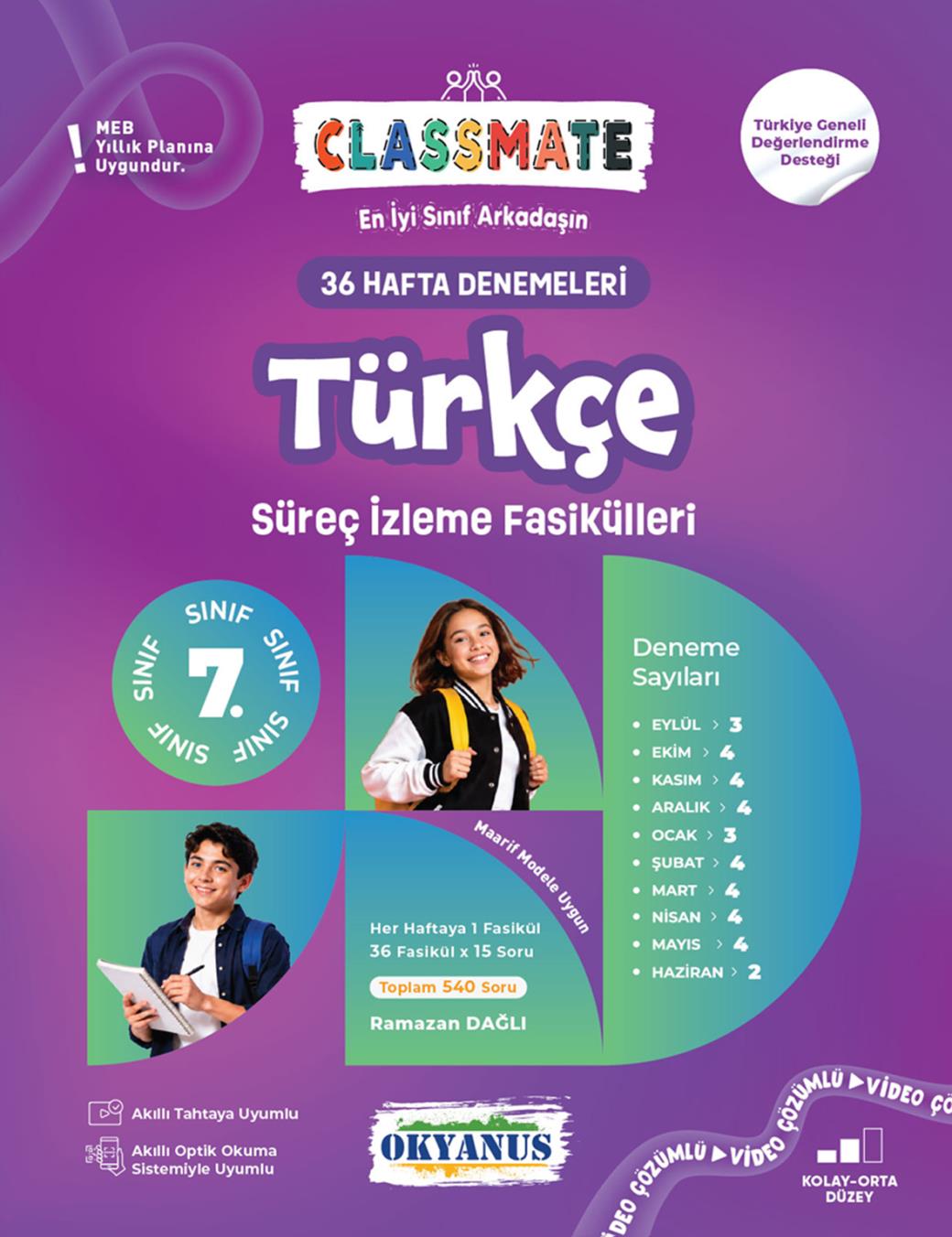7. Sınıf Classmate 36 Hafta Denemeleri Türkçe Süreç İz. Fasikülleri