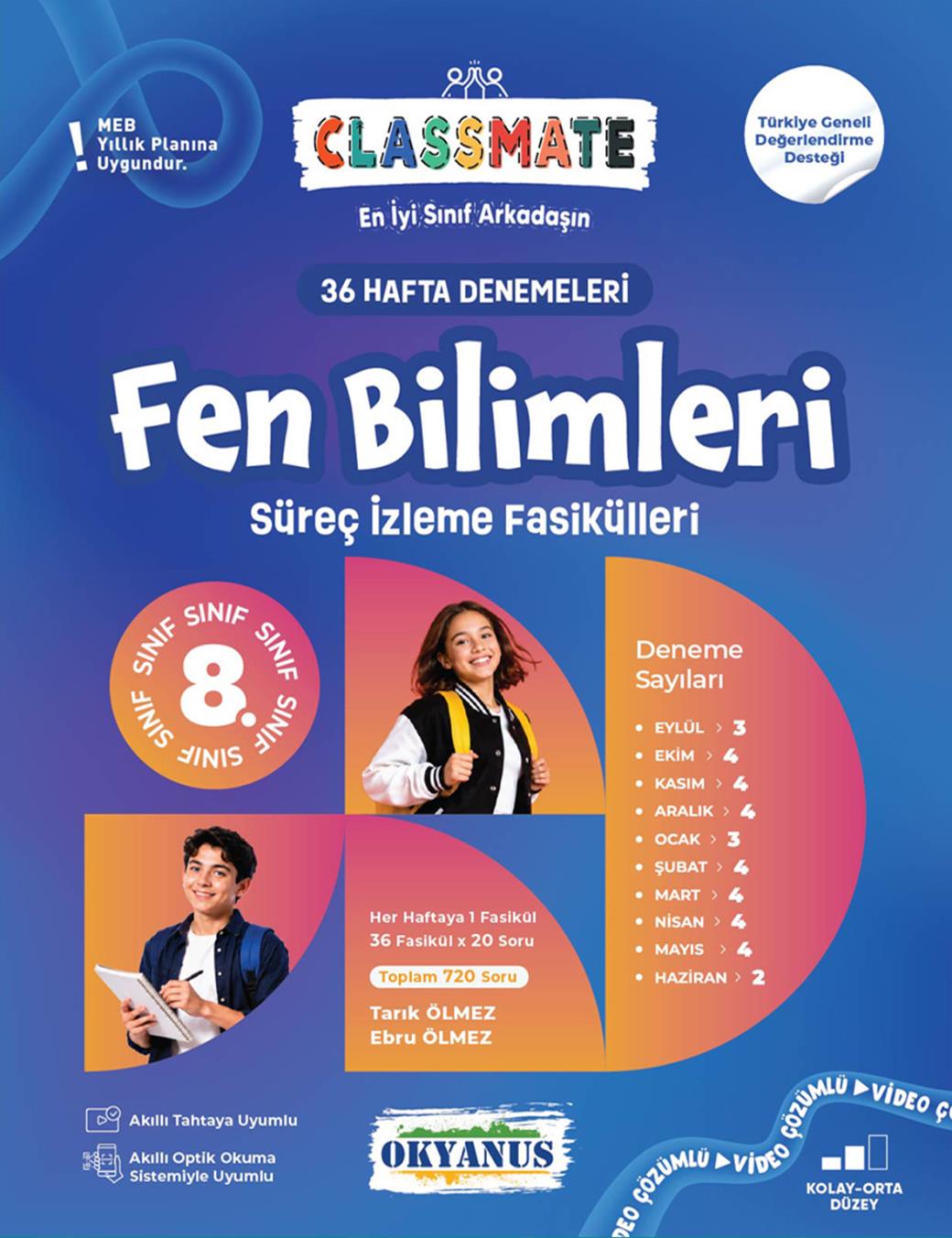 8. Sınıf Classmate 36 Hafta Denemeleri Fen Bilimleri Süreç İz. Fasikülleri